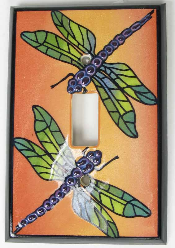 Multi-Color Dragonfly Switch Plate